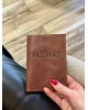 Обкладинка для паспорта з натуральної шкіри з тисненням PASSPORT