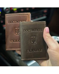 Шкіряна обкладинка для ID-картки та водійського посвідчення 2186-1B