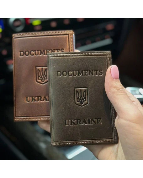 Шкіряна обкладинка для ID-картки та водійського посвідчення 2186-1B
