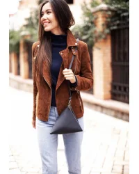 Жіноча шкіряна сумка-косметичка Піраміда BlankNote, синя