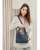Жіноча шкіряна сумка-кросбоді з ручками BlankNote, темно-синя