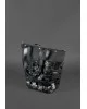 Жіноча шкіряна плетена сумка-шопер Пазл L BlankNote, вугільно-чорна