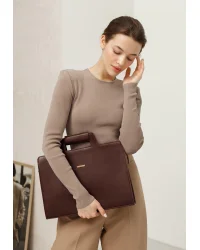 Жіноча шкіряна сумка для ноутбука і документів BlankNote, бордова