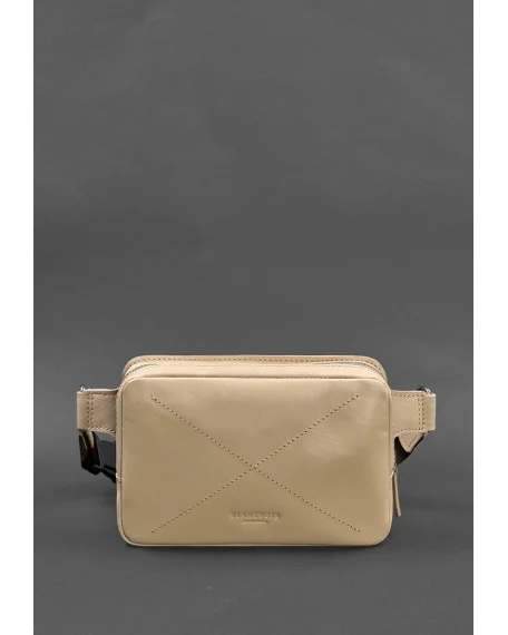 Жіноча шкіряна поясна сумка Dropbag Mini BlankNote, світло-бежева