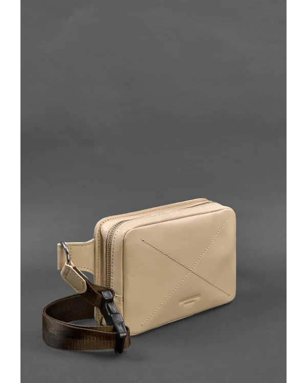 Жіноча шкіряна поясна сумка Dropbag Mini BlankNote, світло-бежева