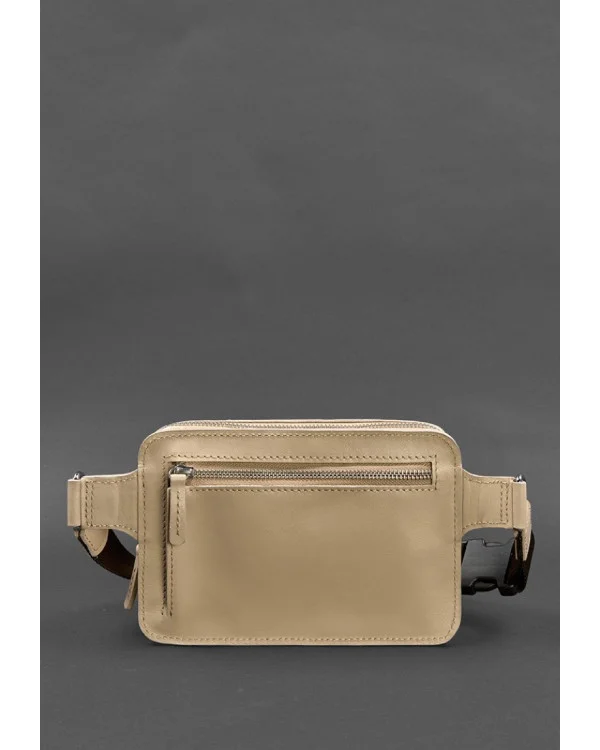 Жіноча шкіряна поясна сумка Dropbag Mini BlankNote, світло-бежева