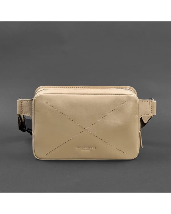 Жіноча шкіряна поясна сумка Dropbag Mini BlankNote, світло-бежева
