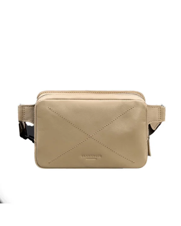 Жіноча шкіряна поясна сумка Dropbag Mini BlankNote, світло-бежева