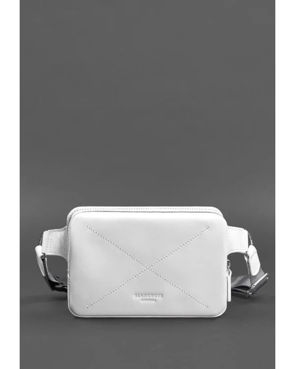 Жіноча шкіряна поясна сумка Dropbag Mini BlankNote, біла