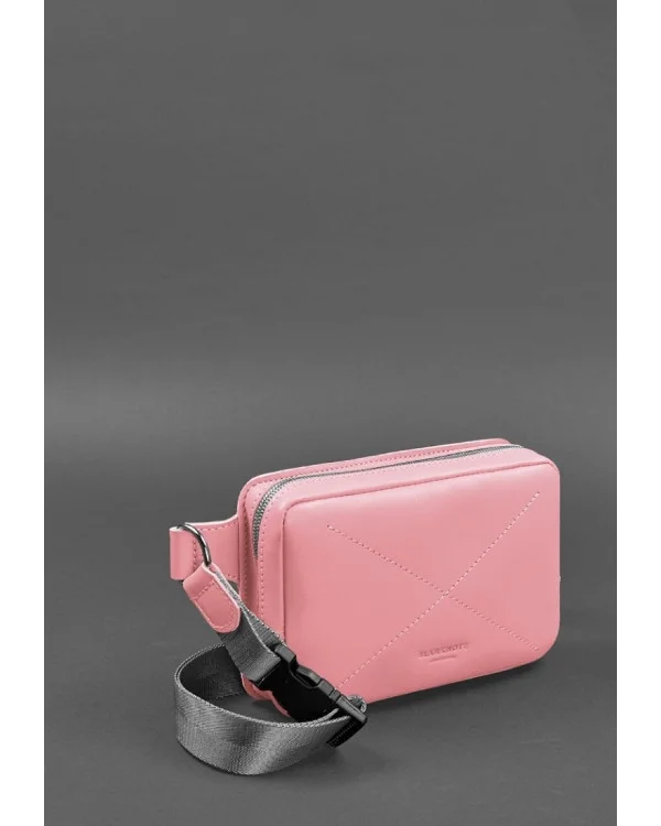 Жіноча шкіряна поясна сумка Dropbag Mini BlankNote, рожева