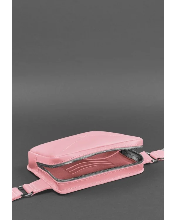 Жіноча шкіряна поясна сумка Dropbag Mini BlankNote, рожева