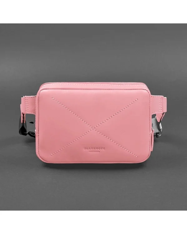 Жіноча шкіряна поясна сумка Dropbag Mini BlankNote, рожева