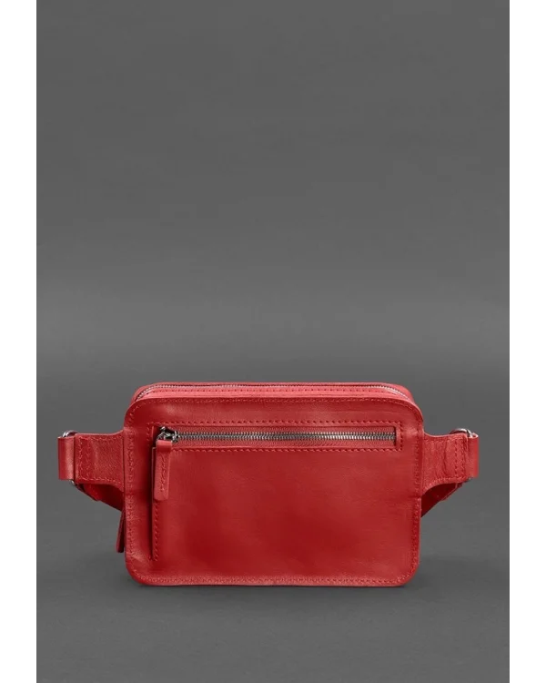 Жіноча шкіряна поясна сумка Dropbag Mini BlankNote, червона