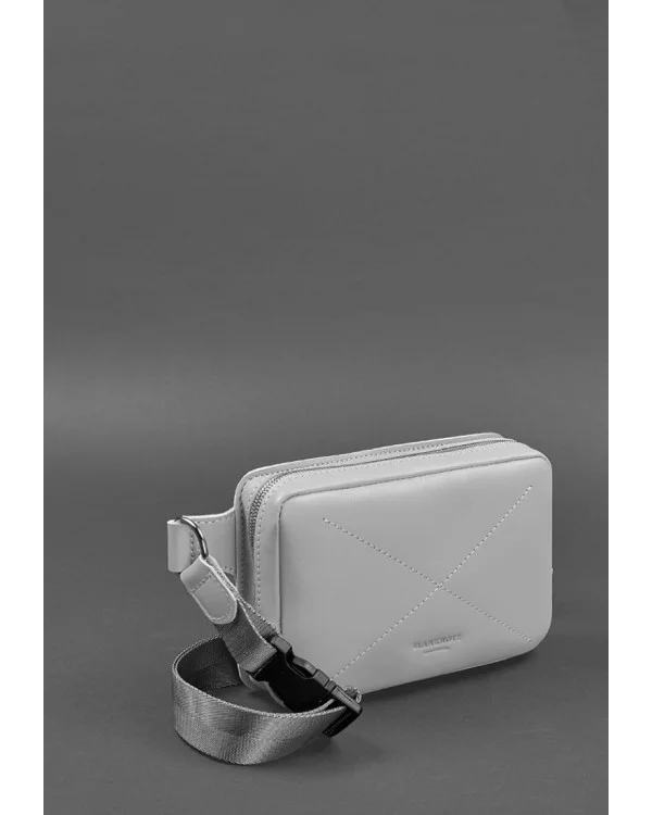Жіноча шкіряна поясна сумка Dropbag Mini BlankNote, сіра