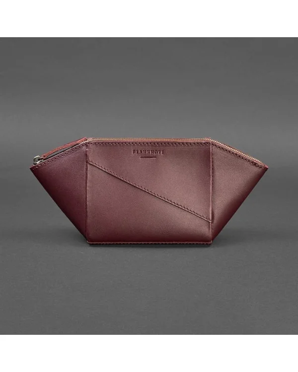 Жіноча шкіряна косметичка 2.0 BlankNote, бордова Krast