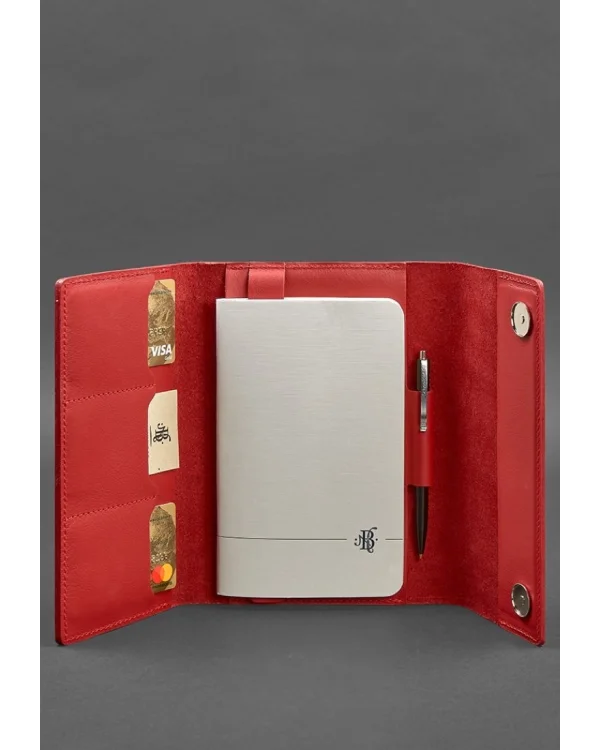 Жіночий шкіряний софт-бук 5.1 A5 mini BlankNote, червоний